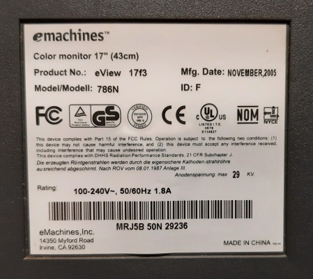 eMachines eView 17f3