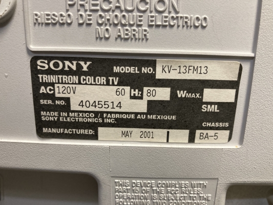 Sony KV-13FM13